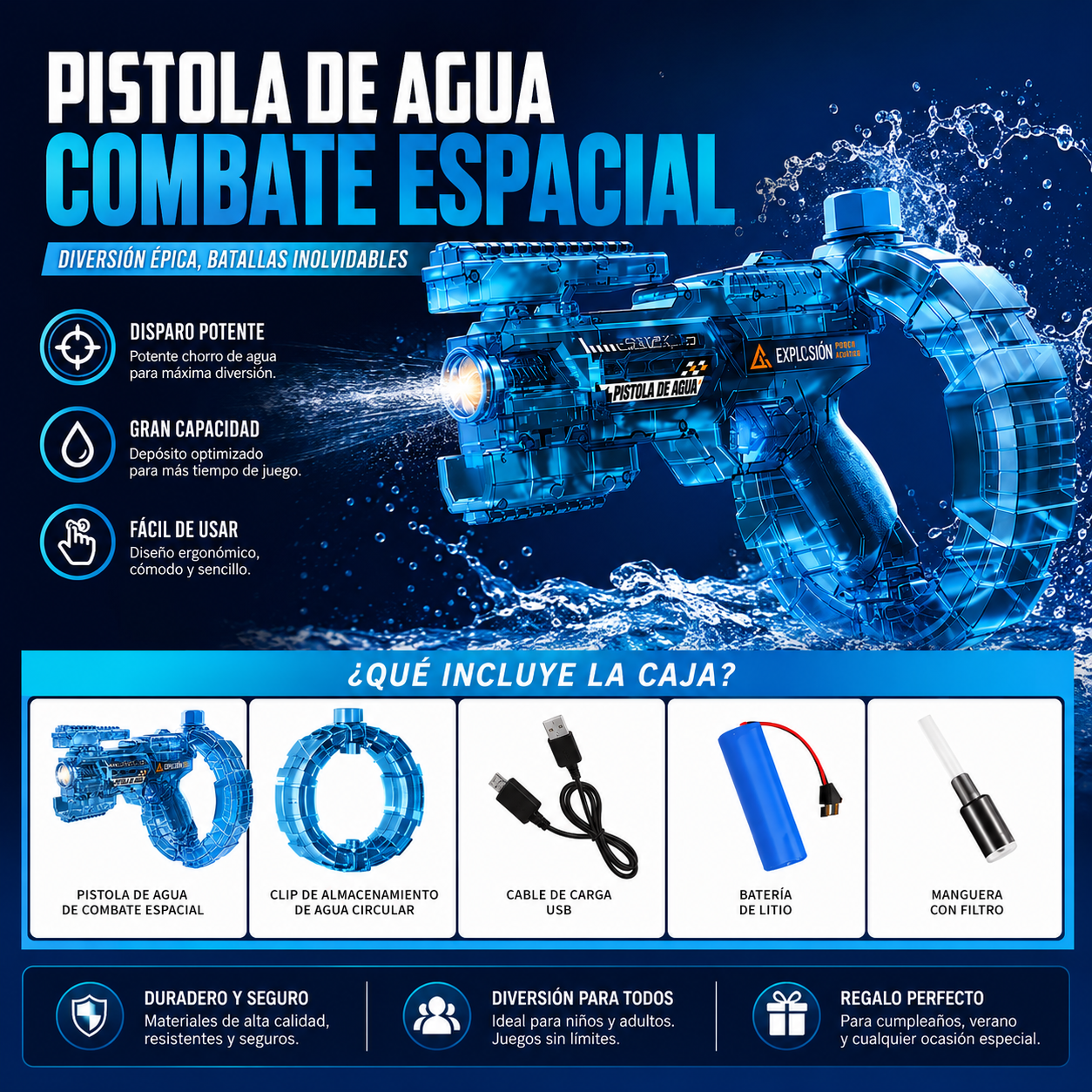 Pistola de agua eléctrica