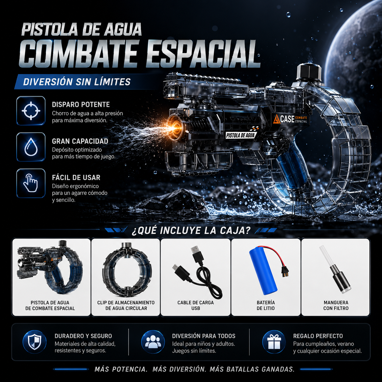 Pistola de agua eléctrica